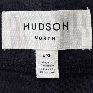 HUDSON NORTH Black Pull-On Straight-Leg Pants Women’s L Stretch Slim Like New